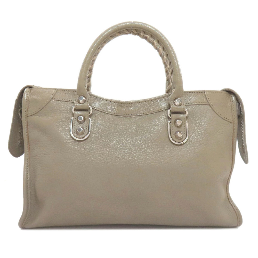 Balenciaga Handbag Calfskin City Metallic Silver